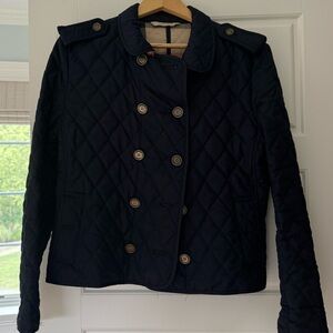 Burberry Quilted Jacket - navy
